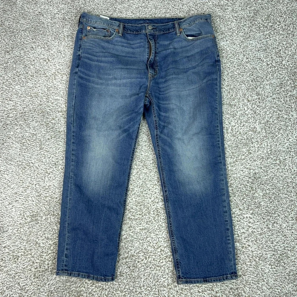 Levis 547 Jeans Mens 42x30 Blue Relaxed Bootcut Stretch Denim Workwear Casual